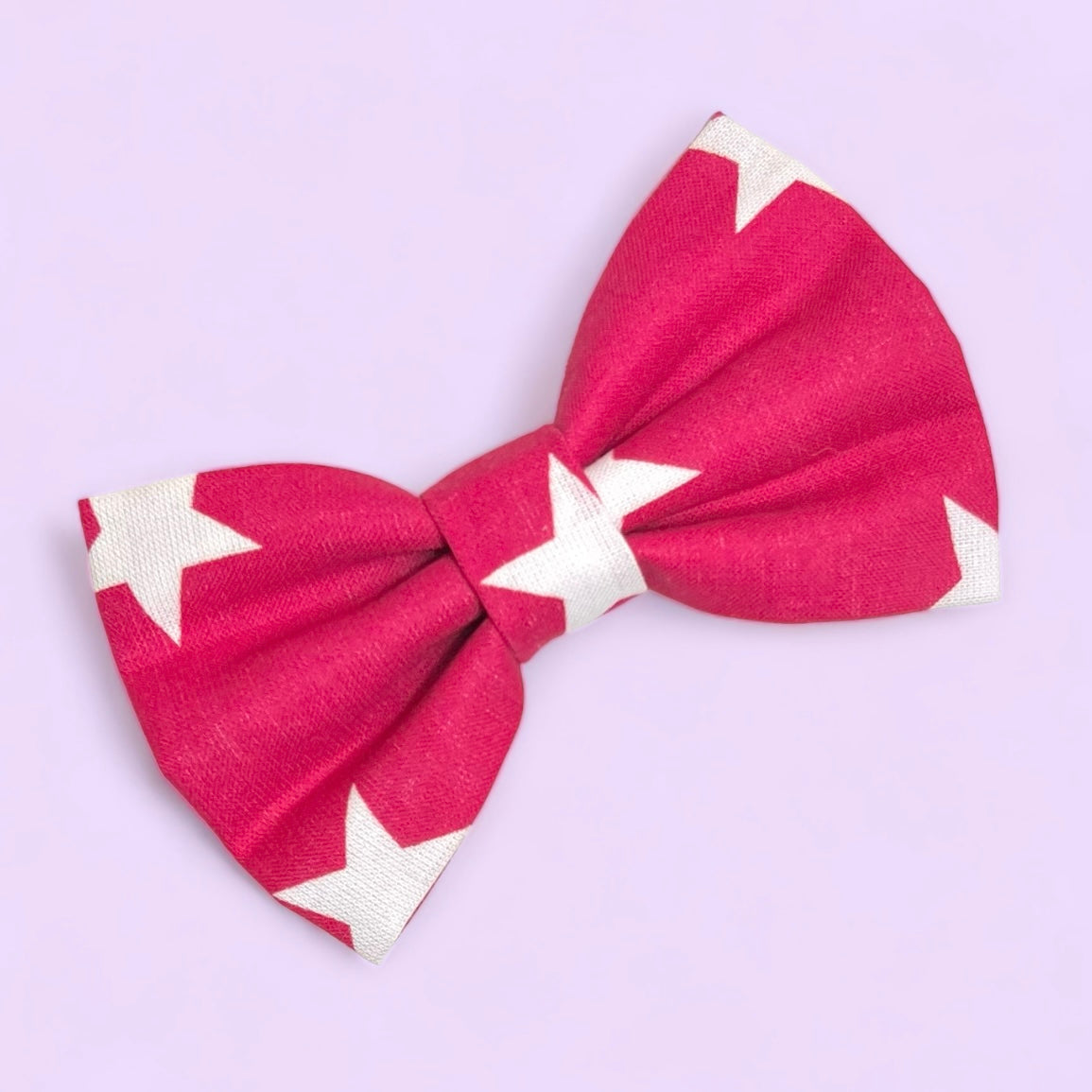 Pink Star Dog Bow Tie