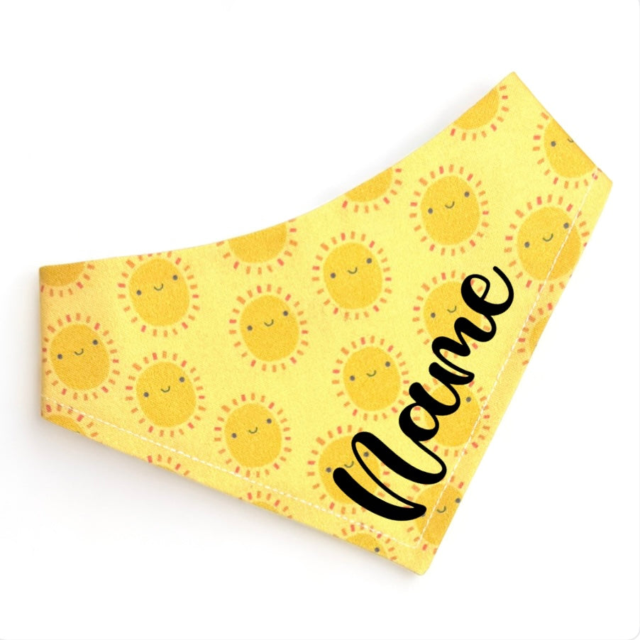 Sunshine Personalised Bandana Snap on or Over Collar