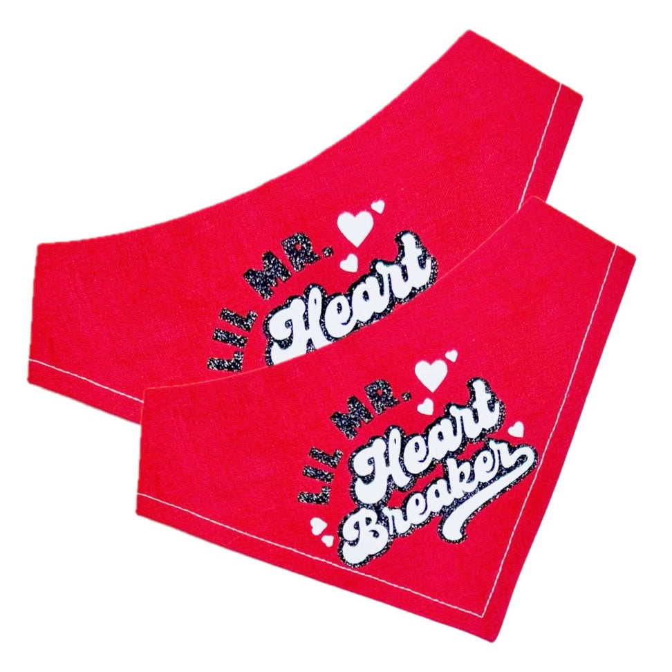 Lil Mr Heartbreaker Retro Style Dog Bandana