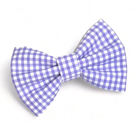 Purple Gingham Dog or Cat Bow Tie