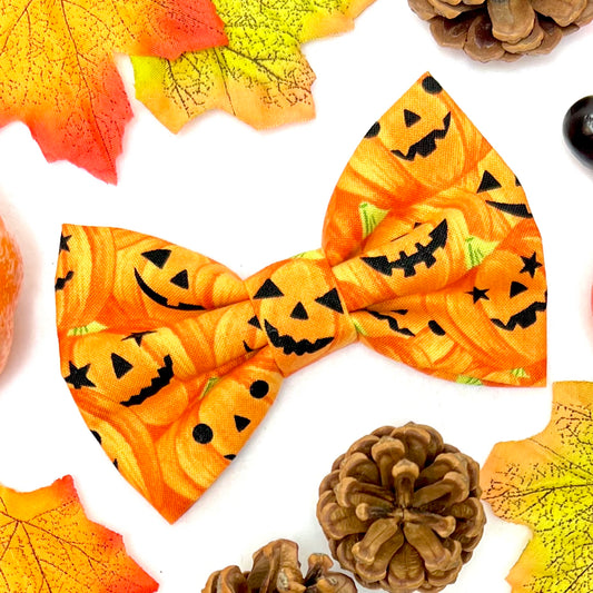 Pumpkin Halloween Dog Bow or Cat Bow