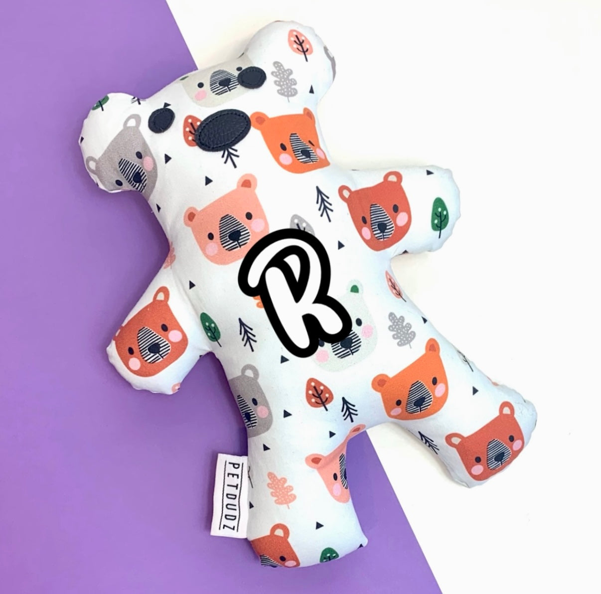 Personalised Squeaky Bear Dog Toy