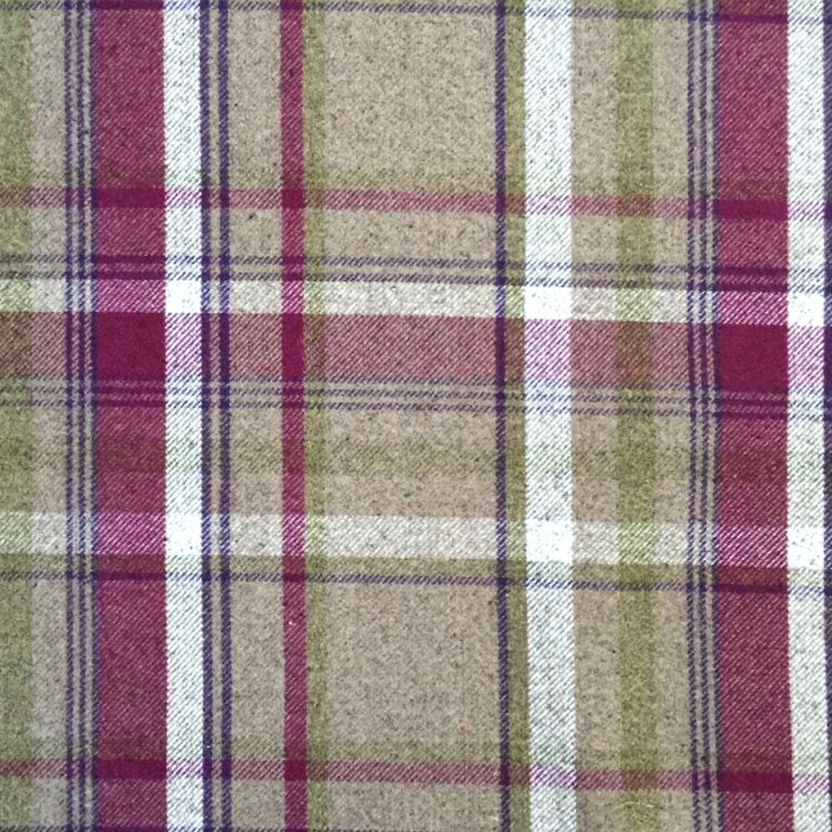 Tartan Fleece Backed Squeaky Dog Bone Choose Colour