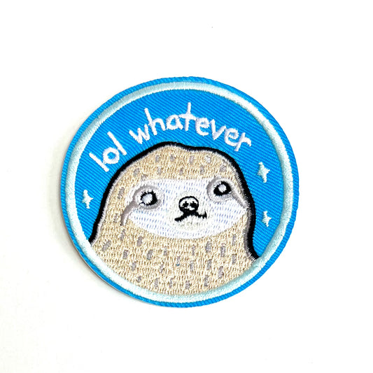 LOL Whatever Iron On Sloth Patch