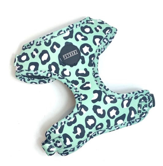 Mint Leopard Dog Harness Sizes XS S M L