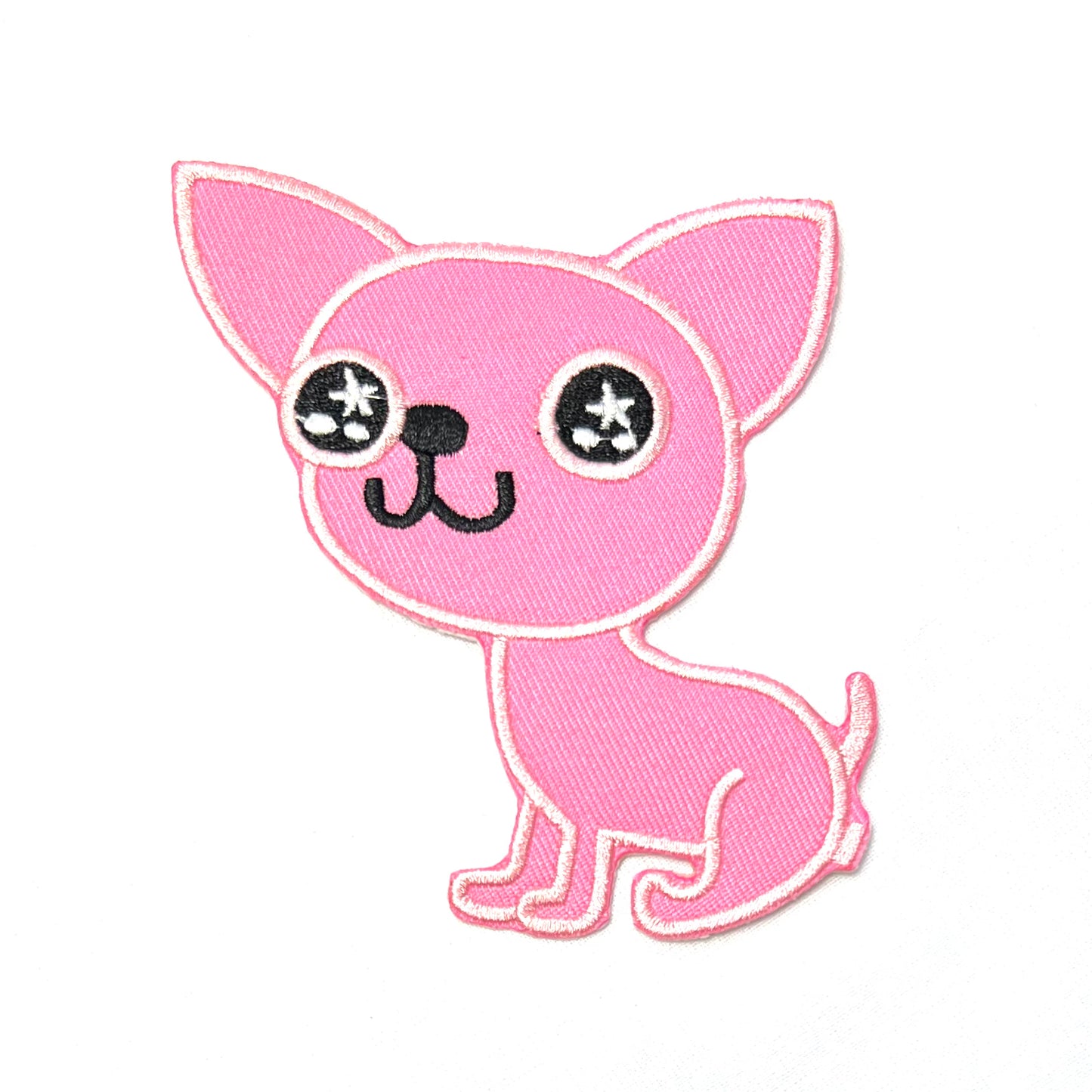 Pink Chihuahua Patch Large Iron on Dog Patch